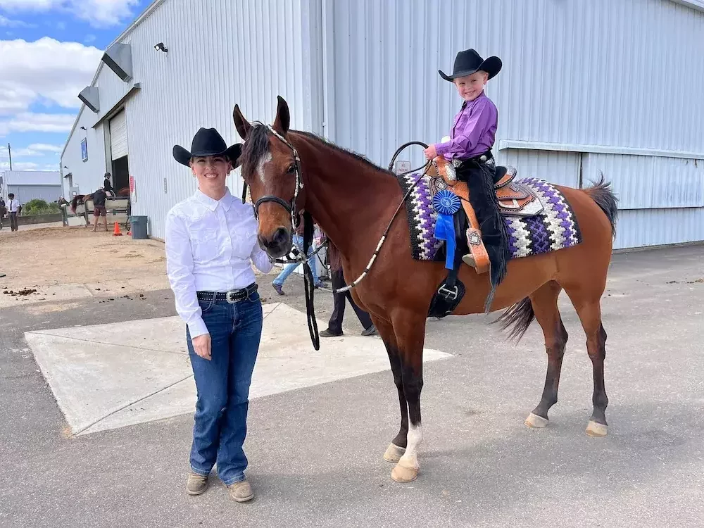 Shai, Arabian mare used for western riding lessons at MSB Riding Academy in Howell, Michigan
